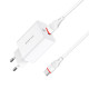 Сетевое зарядное устройство Borofone BA21A USB-A 18W + кабель Type-C, белое