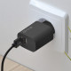 Сетевое зарядное устройство Axxa 2 USB-A (2.4A) 12W + кабель USB Lightning, чёрное