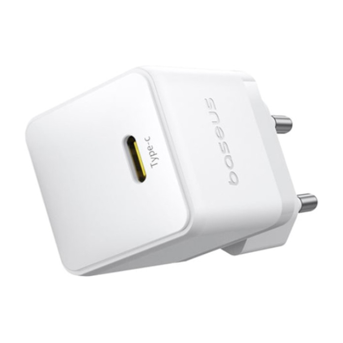 Сетевое зарядное устройство Baseus USB-C PD3.0 QC3.0 (20W), белое