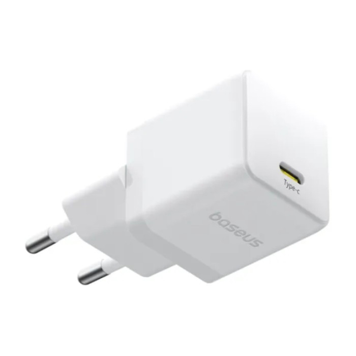 Сетевое зарядное устройство Baseus USB-C PD3.0 QC3.0 (20W), белое
