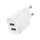 Сетевое зарядное устройство Baseus Compact Charger 2USB 10.5W, белое