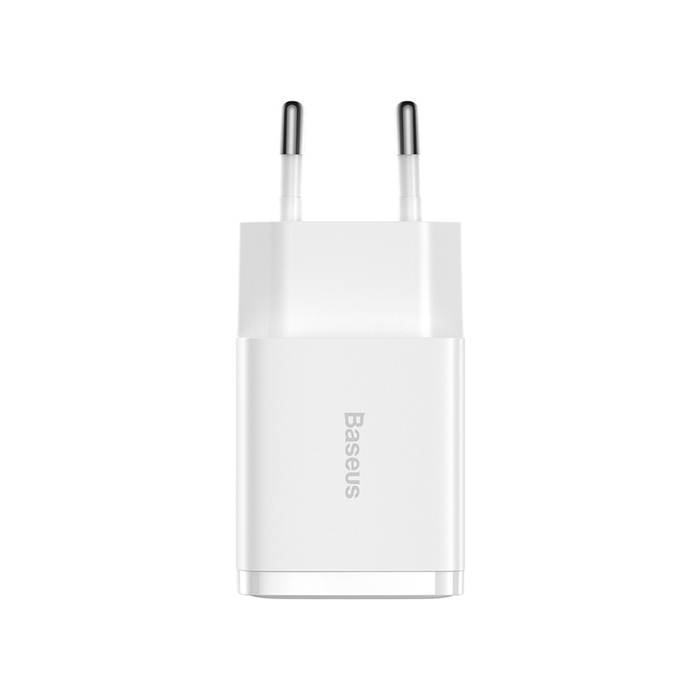 Сетевое зарядное устройство Baseus Compact Charger 2USB 10.5W, белое