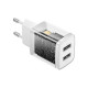 Сетевое зарядное устройство Baseus Compact Charger 2USB 10.5W, белое