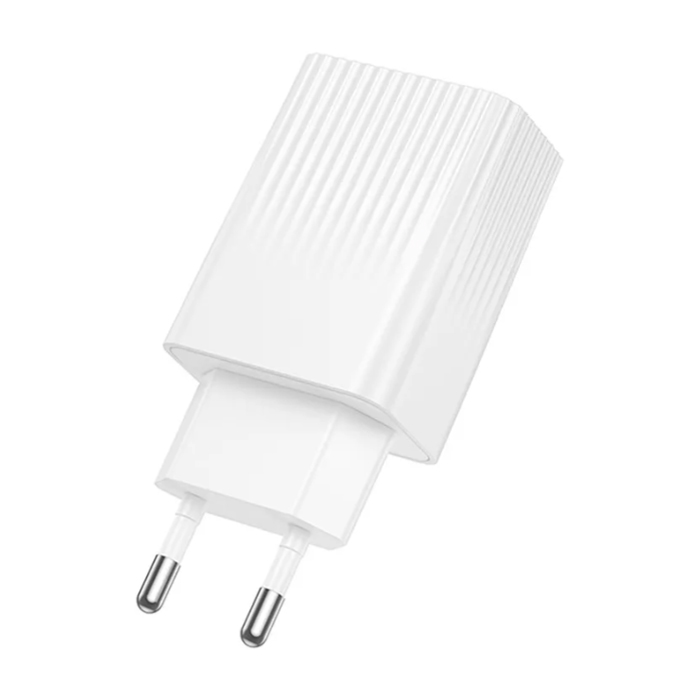 Cетевое зарядное устройство Borofone BAS75A USB-C 30W + кабель Type-C - Lightning, белое