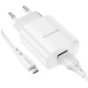 Сетевое зарядное устройство Borofone BN1 USB-A (2.1A) + кабель micro USB, белое
