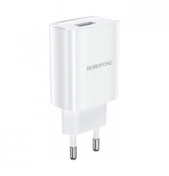 Сетевое зарядное устройство Borofone BN1 USB-A (2.1A), белое
