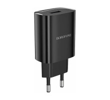 Сетевое зарядное устройство Borofone BN1 USB-A (2.1A), чёрное