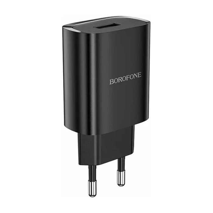 Сетевое зарядное устройство Borofone BN1 USB-A (2.1A), чёрное