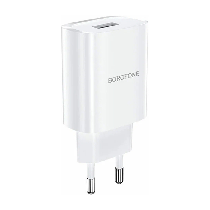 Сетевое зарядное устройство Borofone BN1 USB-A (2.1A) + кабель micro USB, белое