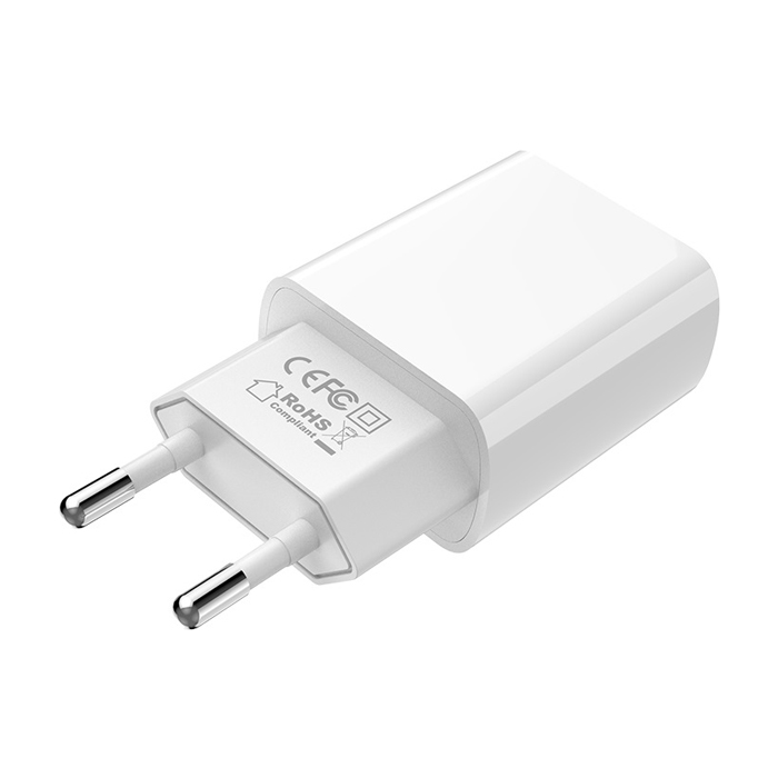 Сетевое зарядное устройство Borofone BA20A Sharp USB-A (2.1A), белое