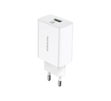 Сетевое зарядное устройство Borofone BA21A Long Journey 18W USB-A (3A), белое