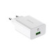 Сетевое зарядное устройство Borofone BA21A Long Journey 18W USB-A (3A), белое