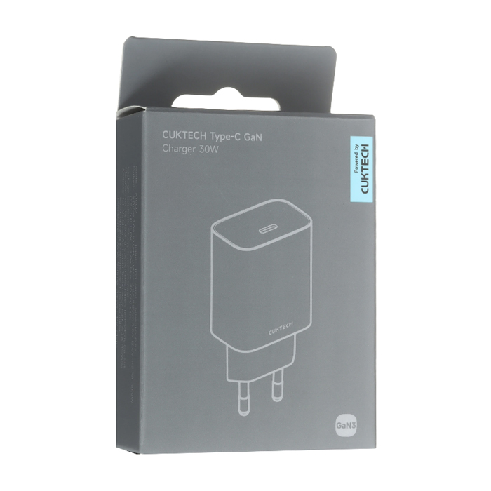 Сетевое зарядное устройство Cuktech A18/A18C USB-C 30W GaN3, белое