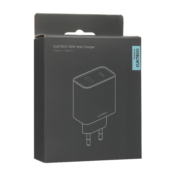 Сетевое зарядное устройство Cuktech Wall Charger USB-A + Type-C 33W, белое