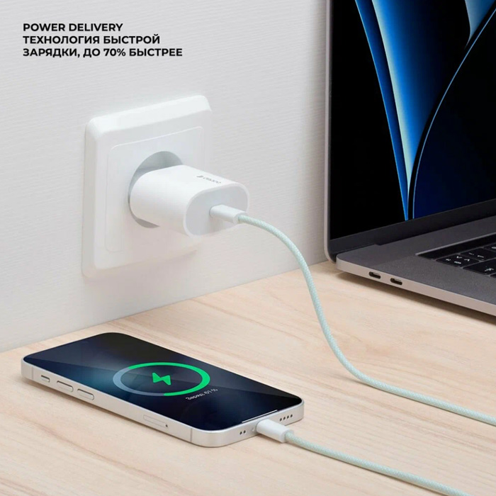 Сетевое зарядное устройство Deppa Original Wall Charger USB-C PD20W, белое