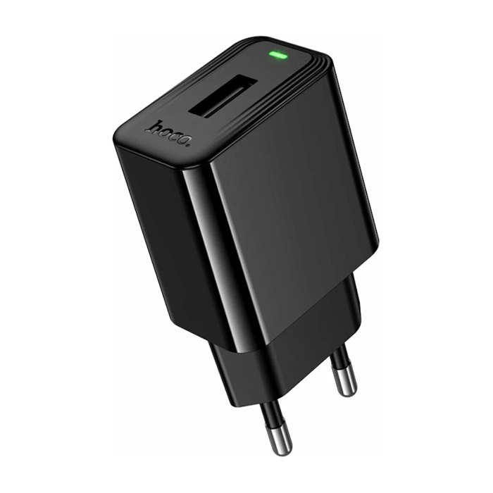Сетевое зарядное устройство HOCO CS91A Leader USB-A (2.1A) 10.5W, чёрное
