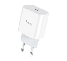 Сетевое зарядное устройство HOCO C76A Plus USB-C PD20W, белое