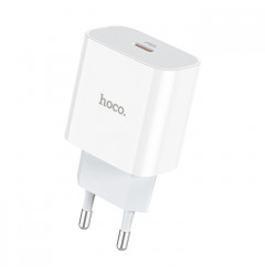Сетевое зарядное устройство HOCO C76A Plus USB-C PD20W, белое