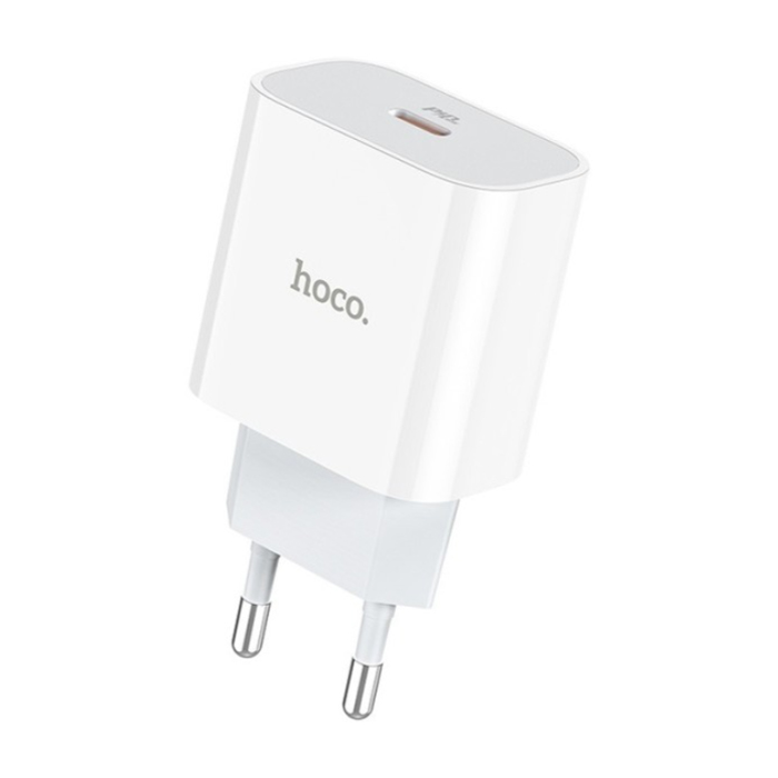 Сетевое зарядное устройство HOCO C76A Plus USB-C PD20W, белое