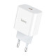 Сетевое зарядное устройство HOCO C76A Plus USB-C PD20W, белое