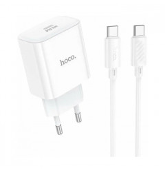 Сетевое зарядное устройство HOCO C76A Pro USB-C PD30W + кабель Type-C Type-C, белое