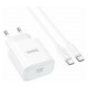 Сетевое зарядное устройство HOCO C76A Pro USB-C PD30W + кабель Type-C Type-C, белое