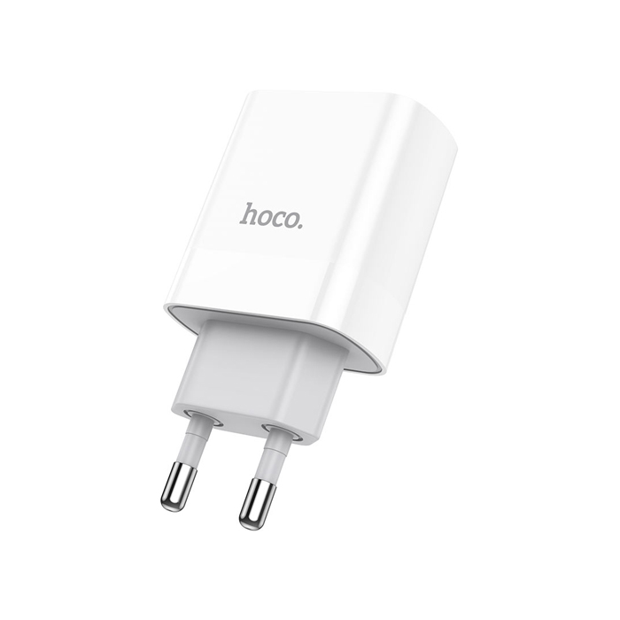 Сетевое зарядное устройство HOCO C80A Rapido PD & QC3.0 USB-A и USB-C (20W), белое