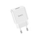 Сетевое зарядное устройство HOCO C106A Leisure USB-A (2.1A) 10.5W, белое