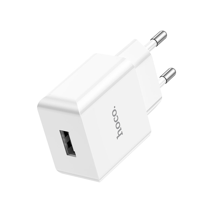 Сетевое зарядное устройство HOCO C106A Leisure USB-A (2.1A) 10.5W, белое