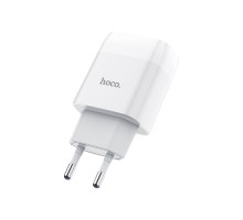 Сетевое зарядное устройство HOCO C72A Glorious USB-A (2.1A), белое