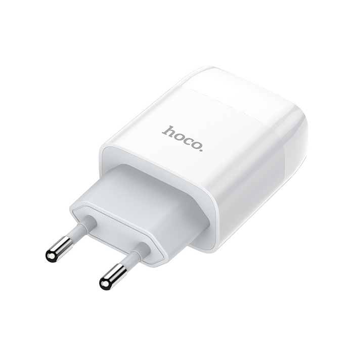 Сетевое зарядное устройство HOCO C72A Glorious USB-A (2.1A), белое
