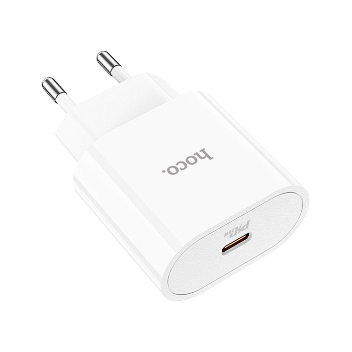 Сетевое зарядное устройство HOCO C94A Metro PD20W USB-C, белое