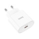 Сетевое зарядное устройство HOCO C94A Metro PD20W USB-C, белое