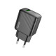 Сетевое зарядное устройство HOCO CS21A USB-A (3A) 18W QC3.0, чёрное