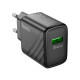Сетевое зарядное устройство HOCO CS21A USB-A (3A) 18W QC3.0, чёрное