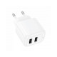 Сетевое зарядное устройство HOCO CS51A 2 USB-A (2.4A) 12W, белое