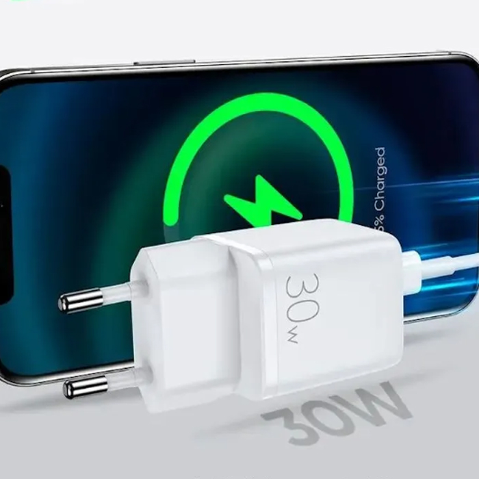 Сетевое зарядное устройство Joyroom Mini USB-C PD 30 Вт, белое