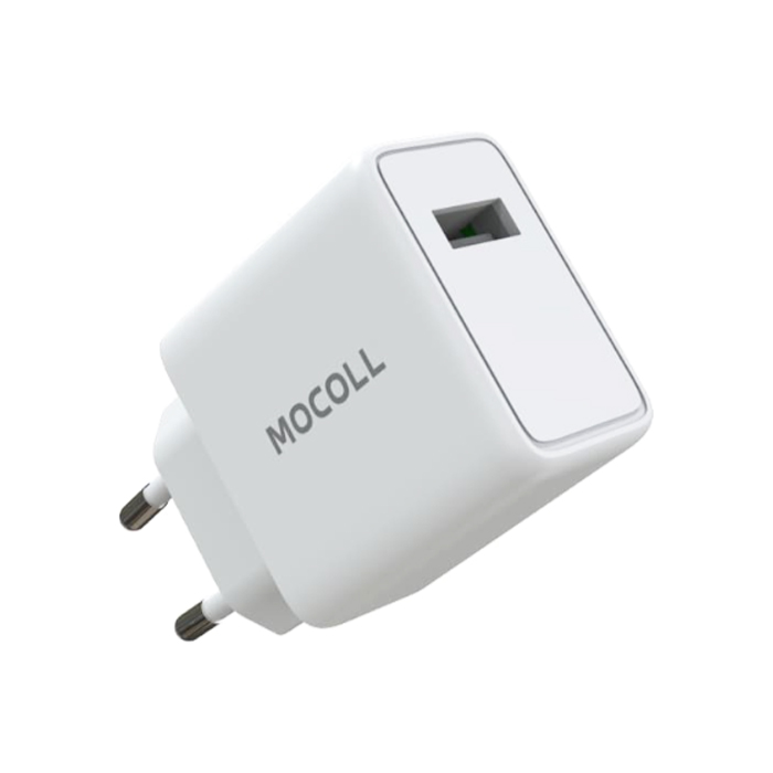 Сетевое зарядное устройство Mocoll Lion Series USB-A (2.4A) 12W, белое