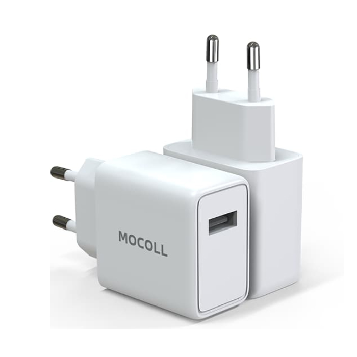 Сетевое зарядное устройство Mocoll Lion Series USB-A (2.4A) 12W, белое