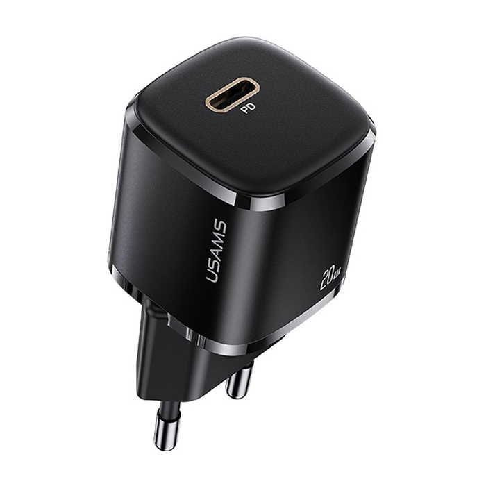 Сетевое зарядное устройство USAMS T36 Mini USB-C PD20W, чёрное