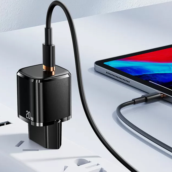 Сетевое зарядное устройство USAMS T36 Mini USB-C PD20W, чёрное
