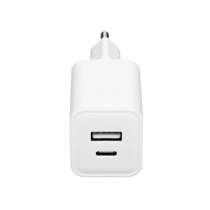 Сетевое зарядное устройство VLP G-Charge USB-C + USB-A PD 30W GaN, белое